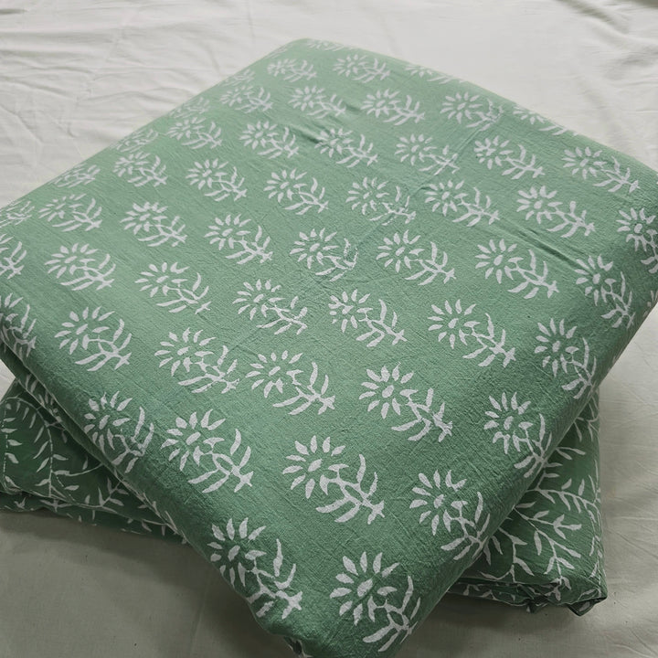 Traditional Sanganeri Printed Cotton Suit Top And Bottom Set EATB14