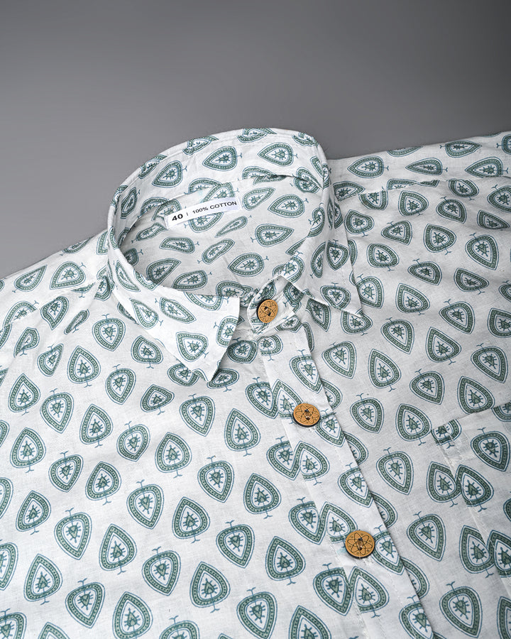 New Sanganeri exclusive Print full Sleeves Block Print Shirt(NDCOTFS16)