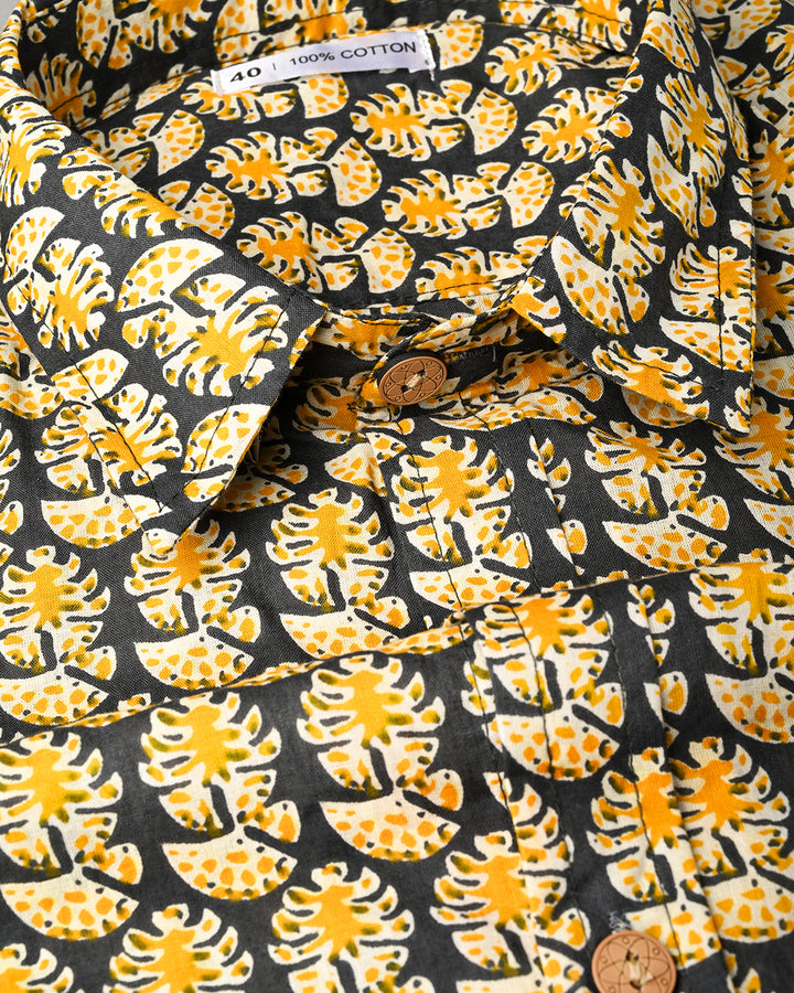 premium Half Sleeves Block Print Shirt(NDCOTHS07)