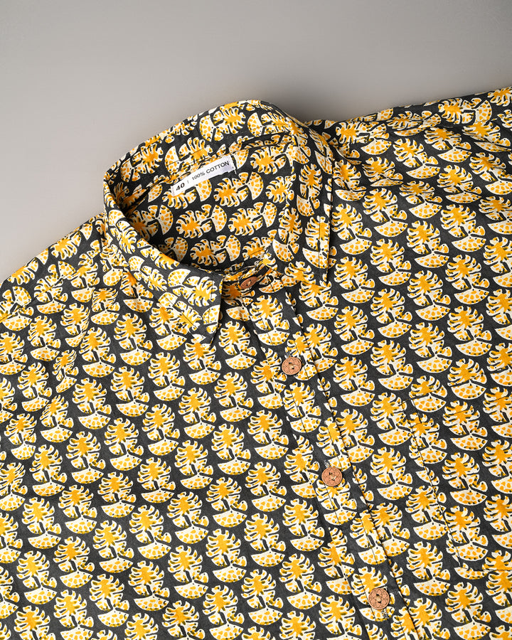 premium Half Sleeves Block Print Shirt(NDCOTHS07)