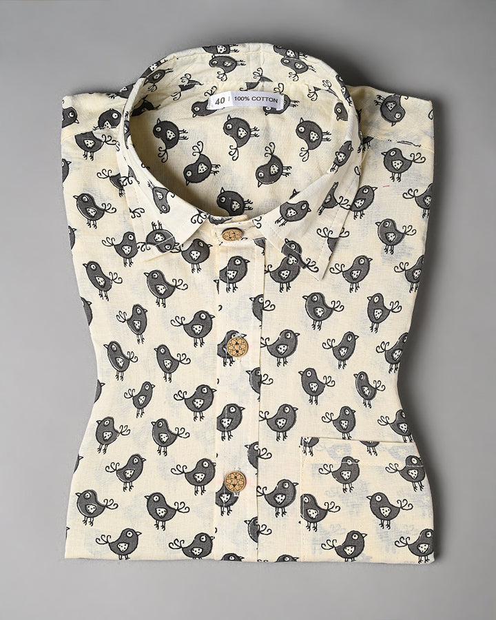 Exclusive Print full Sleeves Block Print Shirt(NDCOTFS02)