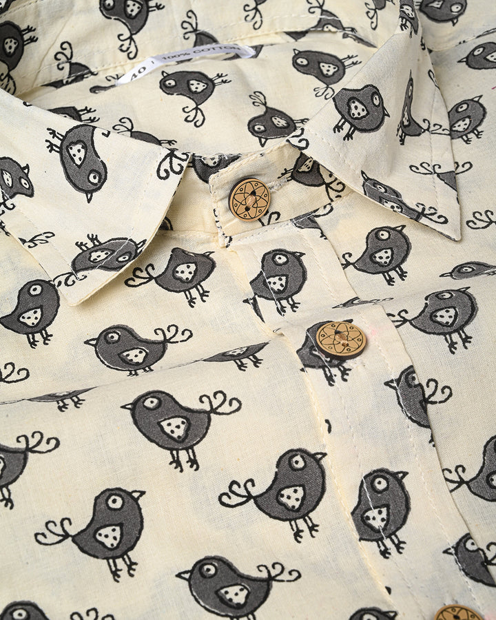 Exclusive Print full Sleeves Block Print Shirt(NDCOTFS02)