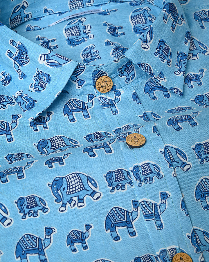 Exclusive Print full Sleeves Block Print Shirt(NDCOTFS07)