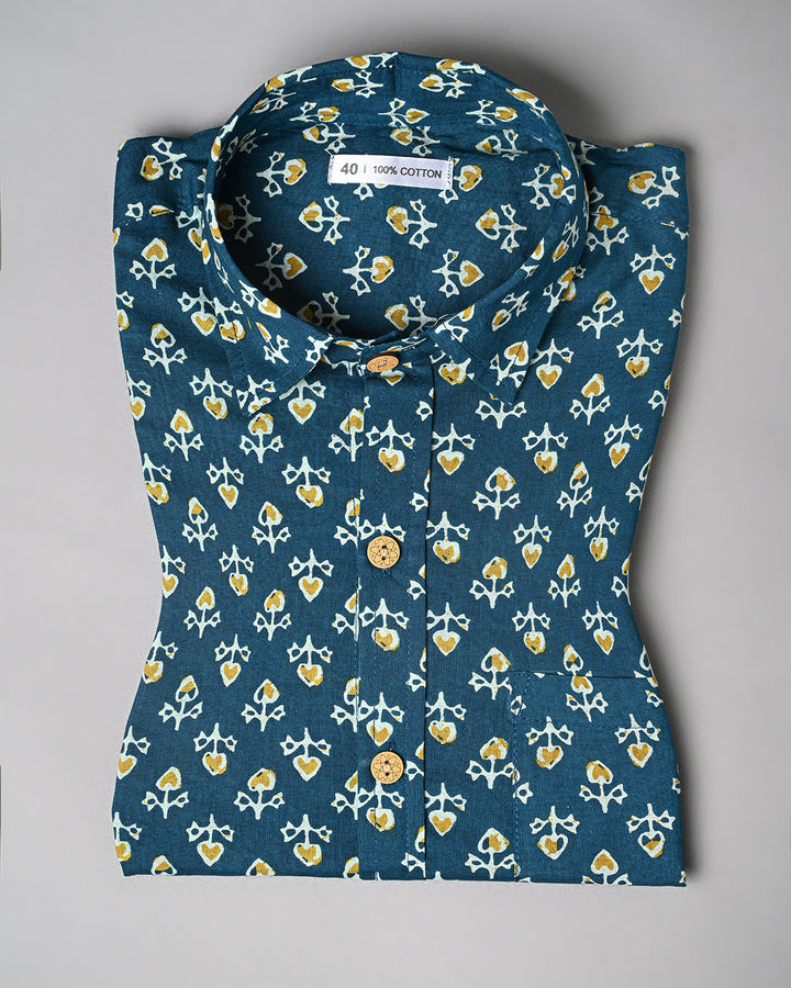Exclusive Print full Sleeves Block Print Shirt(NDCOTFS10)