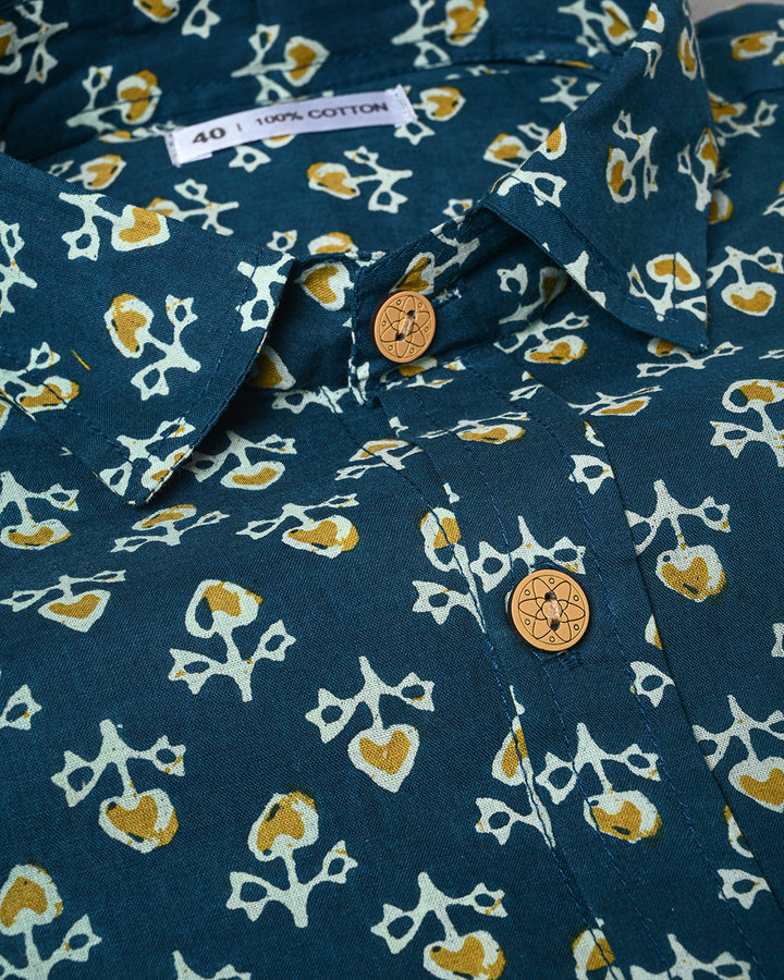 Exclusive Print full Sleeves Block Print Shirt(NDCOTFS10)