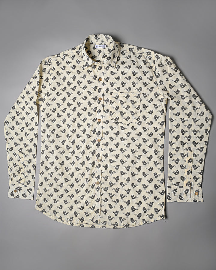 Exclusive Print full Sleeves Block Print Shirt(NDCOTFS02)