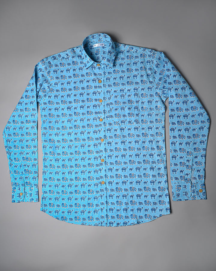 Exclusive Print full Sleeves Block Print Shirt(NDCOTFS07)