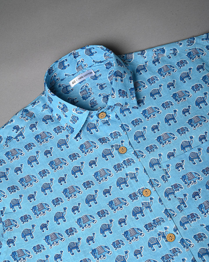 Exclusive Print full Sleeves Block Print Shirt(NDCOTFS07)
