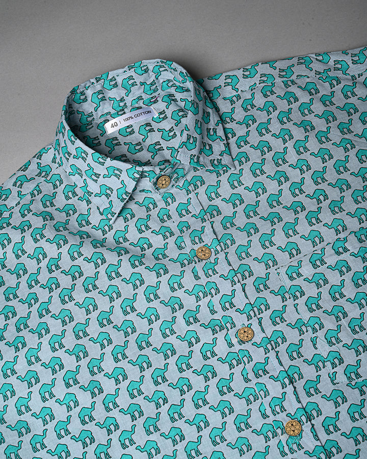 Exclusive Print full Sleeves Block Print Shirt(NDCOTFS06)