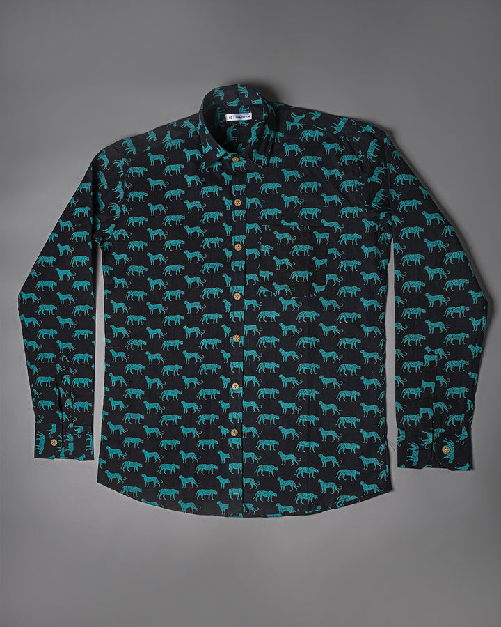 Exclusive Print full Sleeves Block Print Shirt(NDCOTFS05)