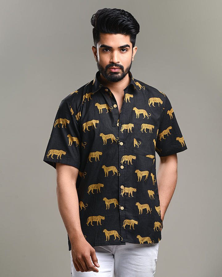 Traditional designed Half Sleeves Block Print Shirt(NDCOTHS14)