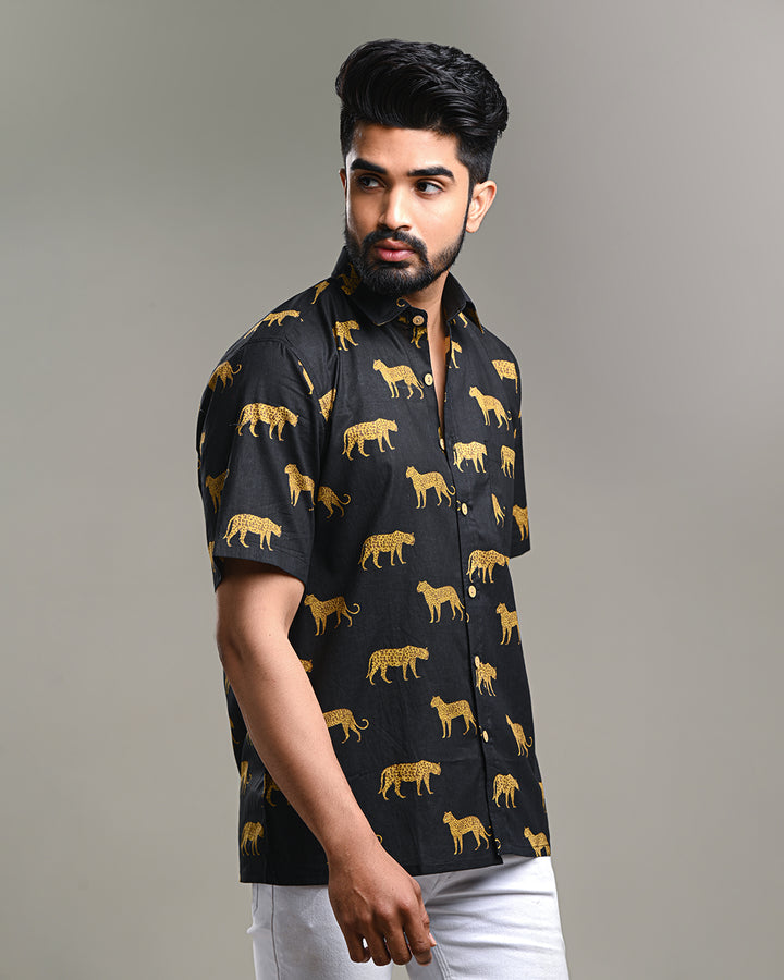 Traditional designed Half Sleeves Block Print Shirt(NDCOTHS14)