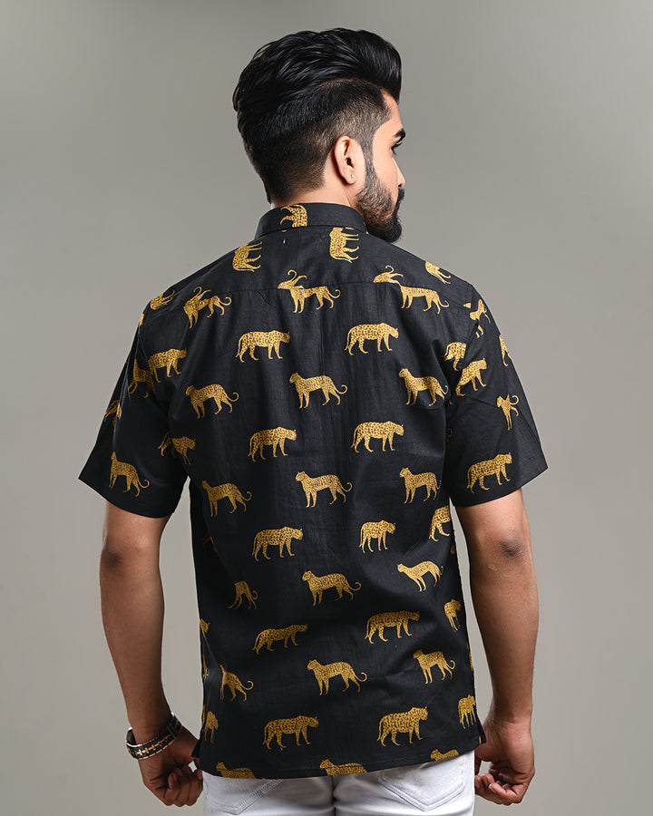 Traditional designed Half Sleeves Block Print Shirt(NDCOTHS14)