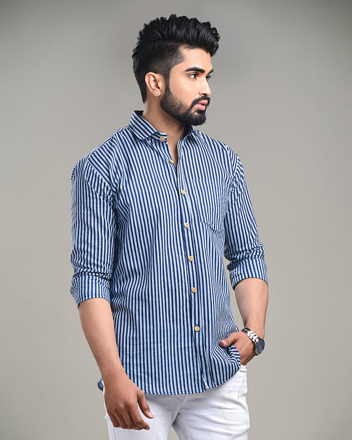 Exclusive Print full Sleeves Block Print Shirt(NDCOTFS12)