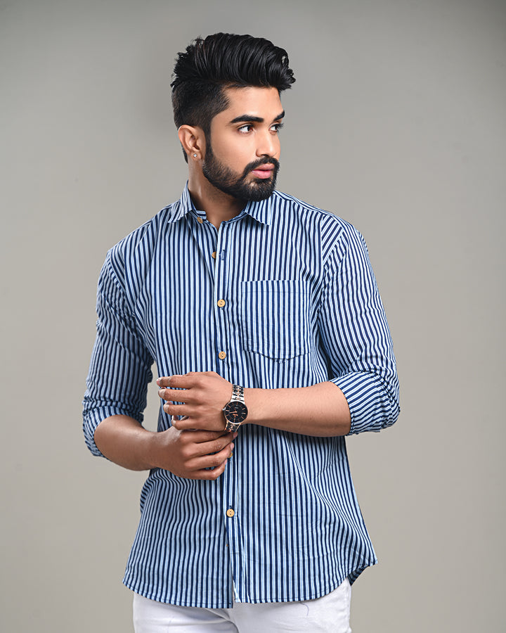 Exclusive Print full Sleeves Block Print Shirt(NDCOTFS12)