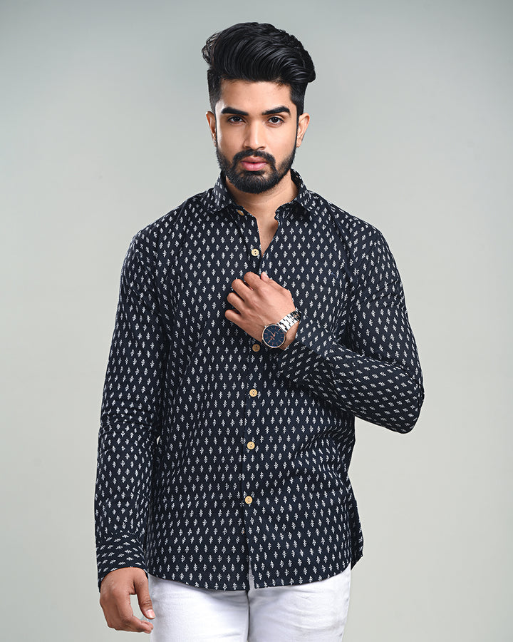 Exclusive Print full Sleeves Block Print Shirt(NDCOTFS21)