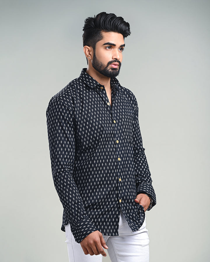 Exclusive Print full Sleeves Block Print Shirt(NDCOTFS21)