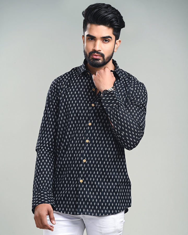 Exclusive Print full Sleeves Block Print Shirt(NDCOTFS21)