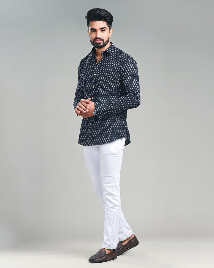 Exclusive Print full Sleeves Block Print Shirt(NDCOTFS21)
