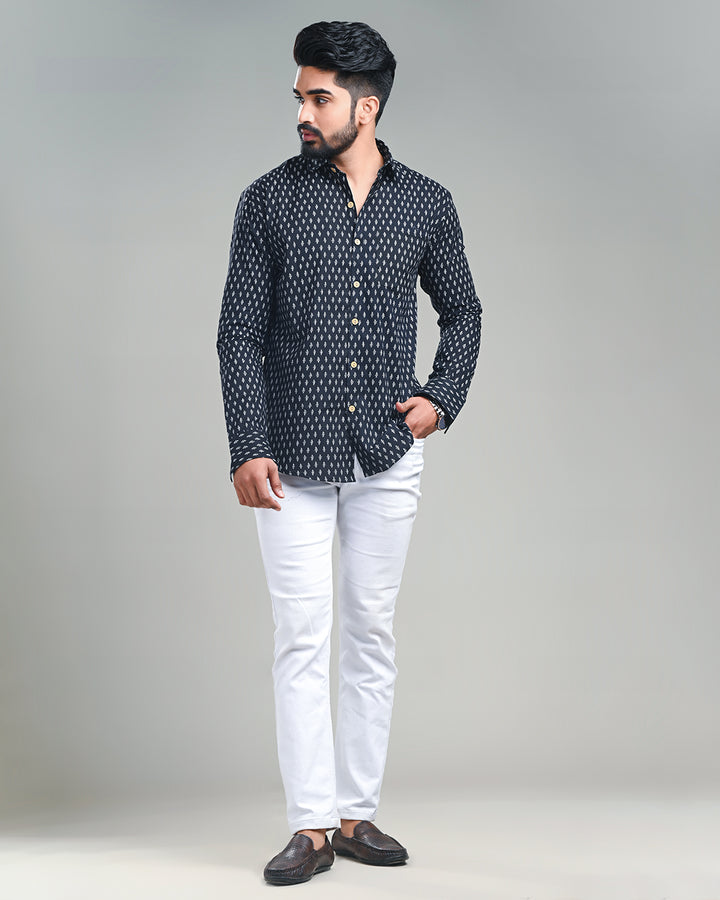 Exclusive Print full Sleeves Block Print Shirt(NDCOTFS21)