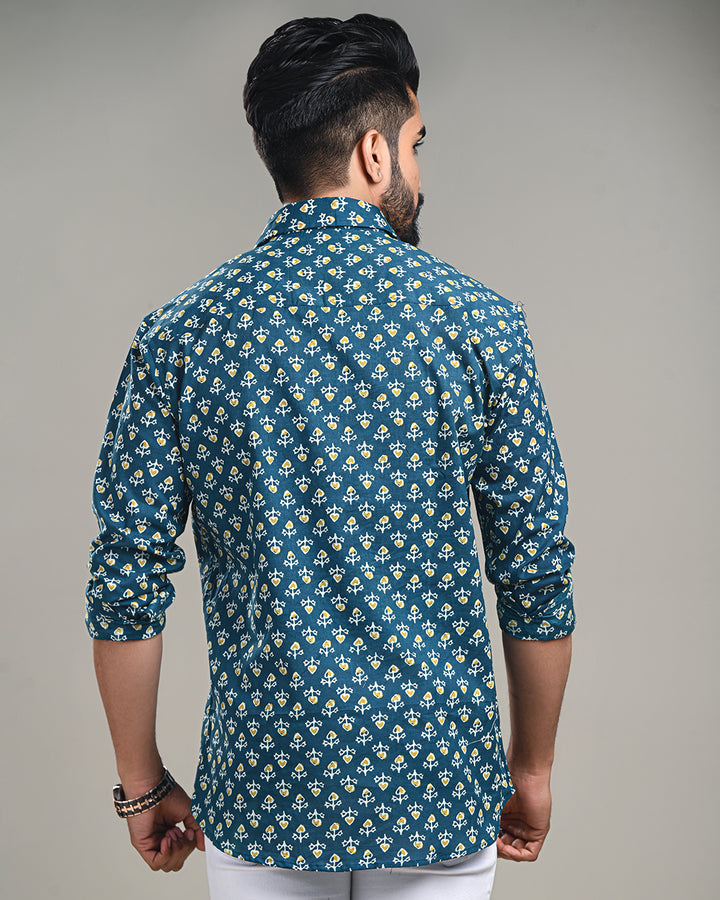 Exclusive Print full Sleeves Block Print Shirt(NDCOTFS10)