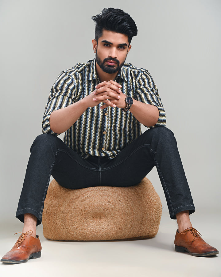 Exclusive Print full Sleeves Block Print Shirt(NDCOTFS20)