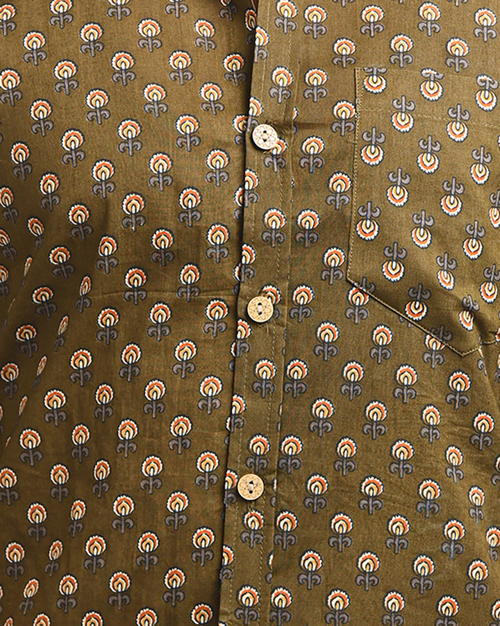 Exclusive Print full Sleeves Block Print Shirt(NDCOTFS19)