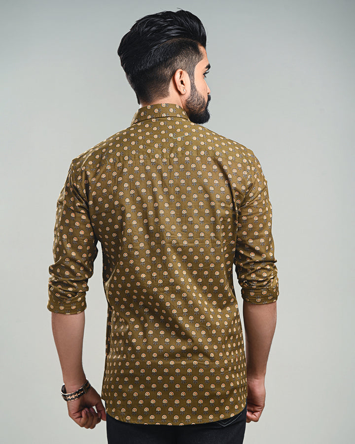 Exclusive Print full Sleeves Block Print Shirt(NDCOTFS19)