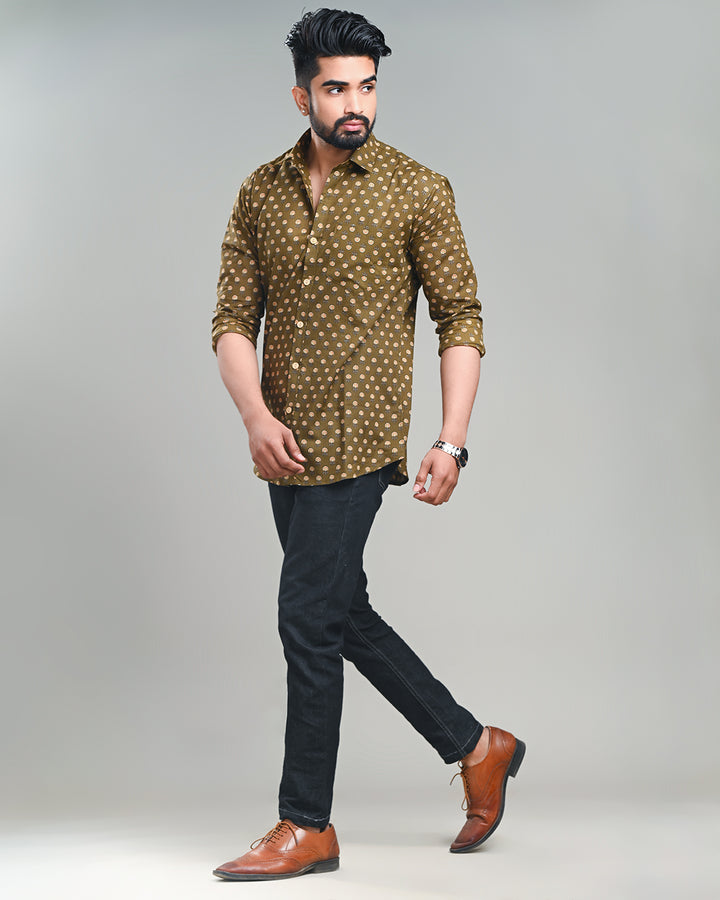 Exclusive Print full Sleeves Block Print Shirt(NDCOTFS19)