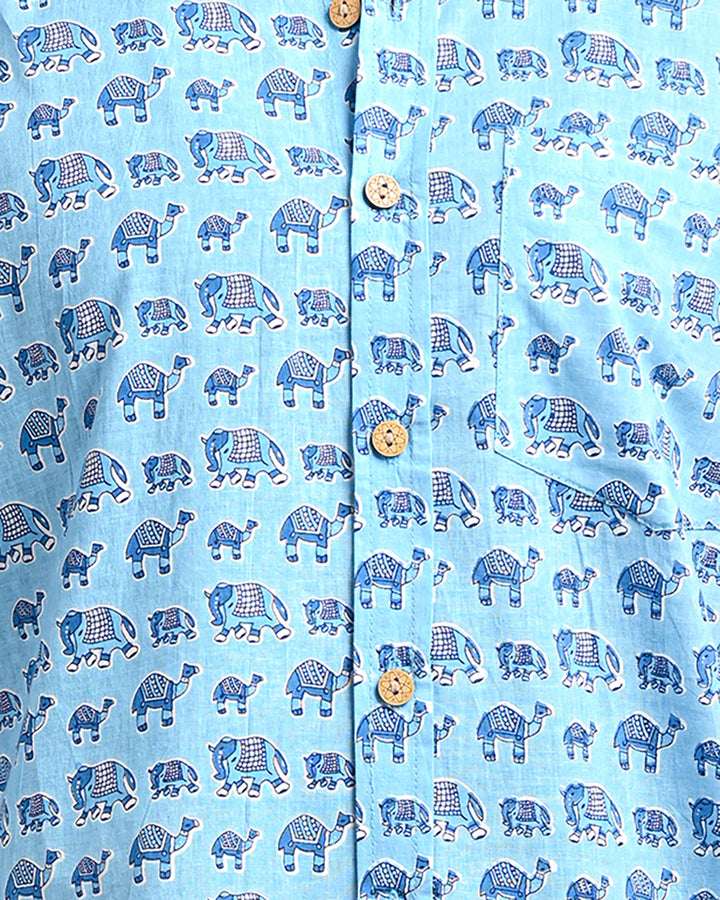 Exclusive Print full Sleeves Block Print Shirt(NDCOTFS07)