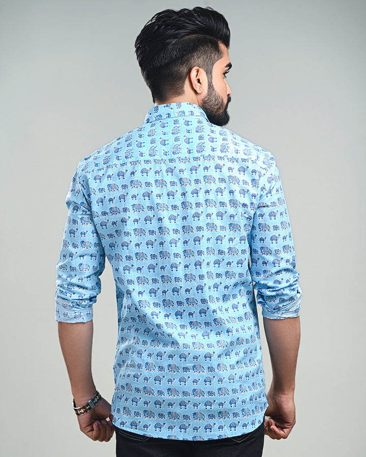 Exclusive Print full Sleeves Block Print Shirt(NDCOTFS07)
