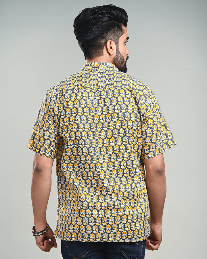 premium Half Sleeves Block Print Shirt(NDCOTHS07)