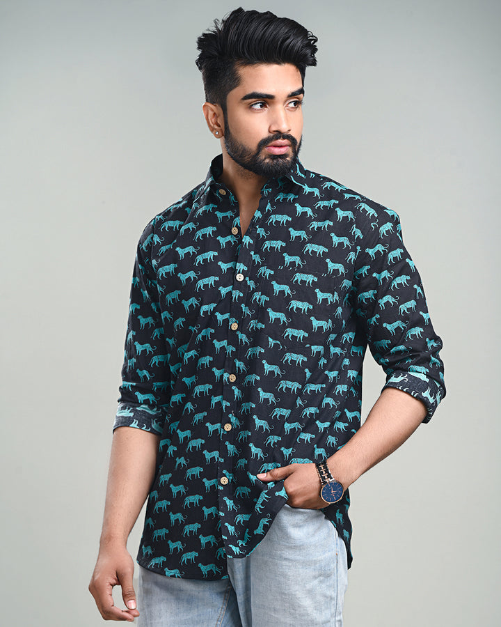 Exclusive Print full Sleeves Block Print Shirt(NDCOTFS05)