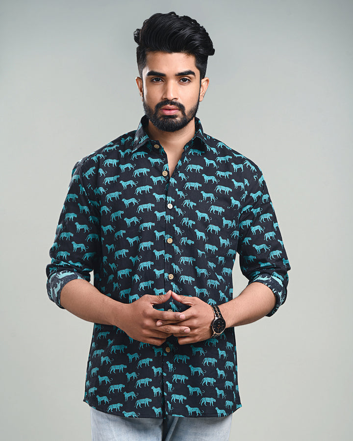 Exclusive Print full Sleeves Block Print Shirt(NDCOTFS05)