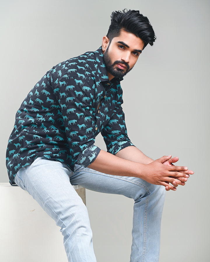 Exclusive Print full Sleeves Block Print Shirt(NDCOTFS05)