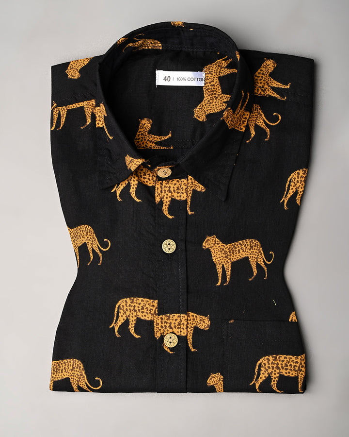 Traditional designed Half Sleeves Block Print Shirt(NDCOTHS14)