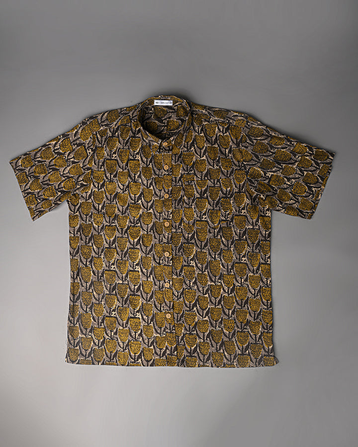 New Sanganeri exclusive Half Sleeves Block Print Shirt( NDCOTHS02)
