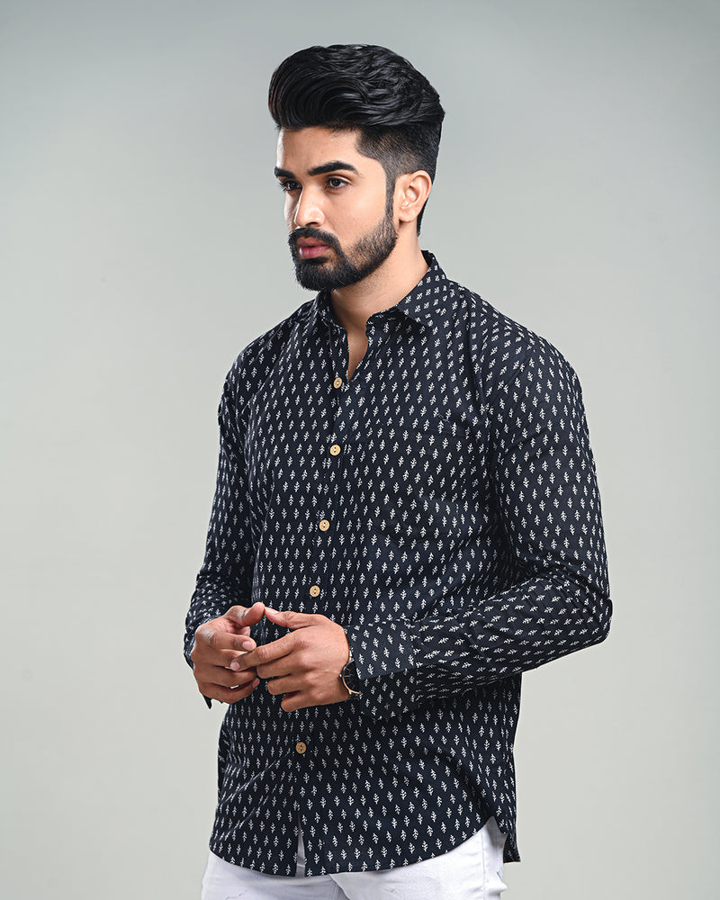 Exclusive Print full Sleeves Block Print Shirt(NDCOTFS21)