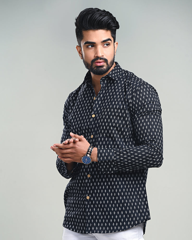 Exclusive Print full Sleeves Block Print Shirt(NDCOTFS21)